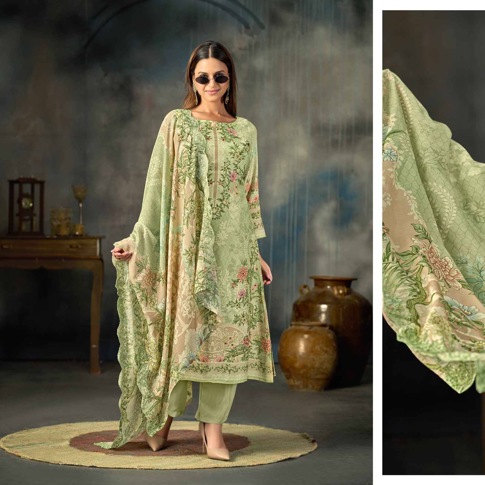 Maisha By Bela 8460 To 8463 Series Beautiful Suits Colorful Stylish Fancy Casual Wear & Ethnic Wear Chiffon Dresses At Wholesale Price